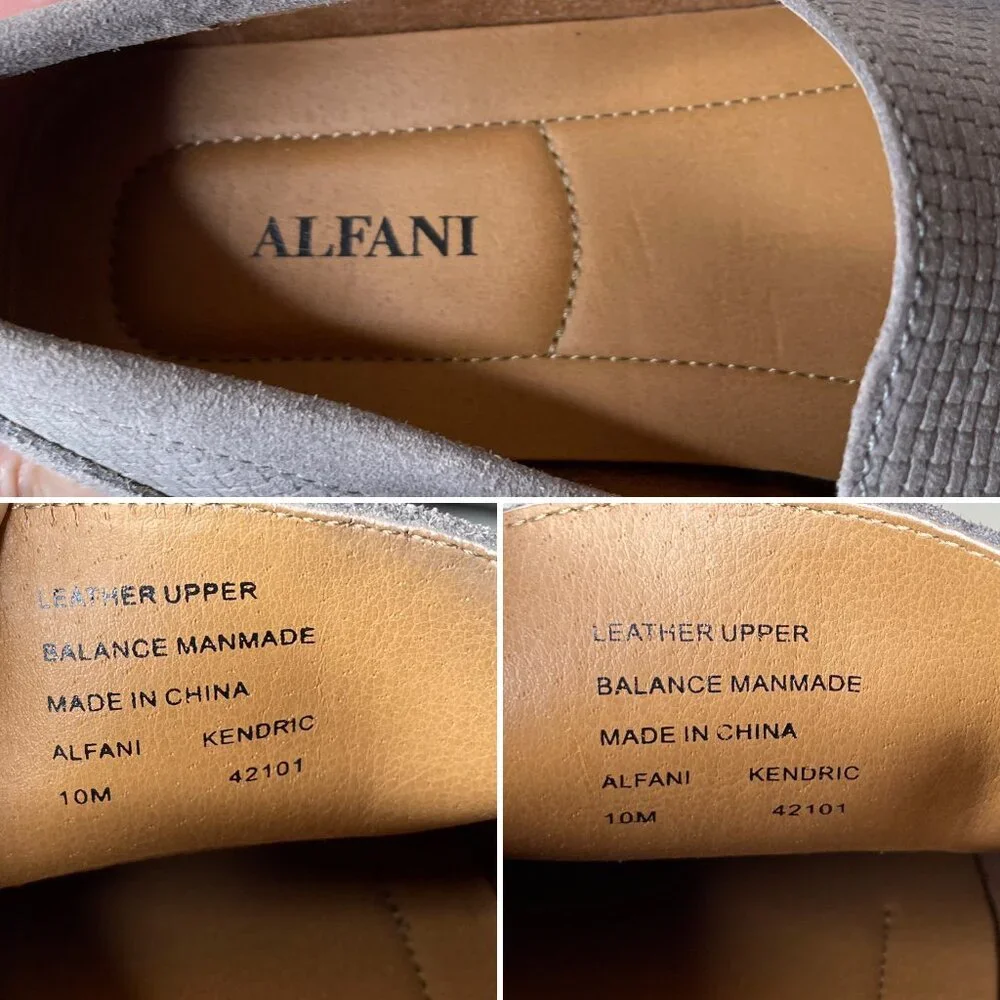 Alfani Kendric Men's Textured Driving Loafer Shoes Size 10